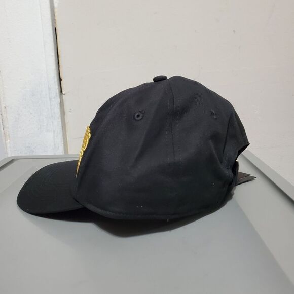 Versace Jeans Couture Mens Gold Logo Strap Back Baseball Hat Black / Gol… - Picture 5 of 14
